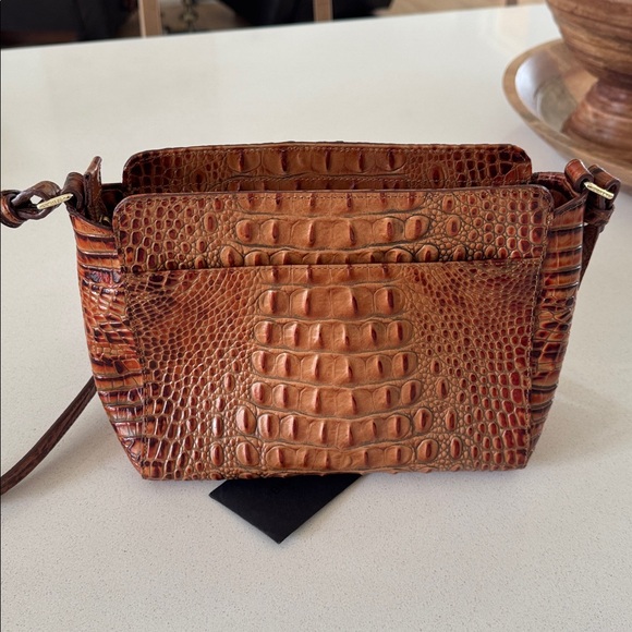 Brahmin Embossed Leather Crossbody Bag - Picture 4 of 5